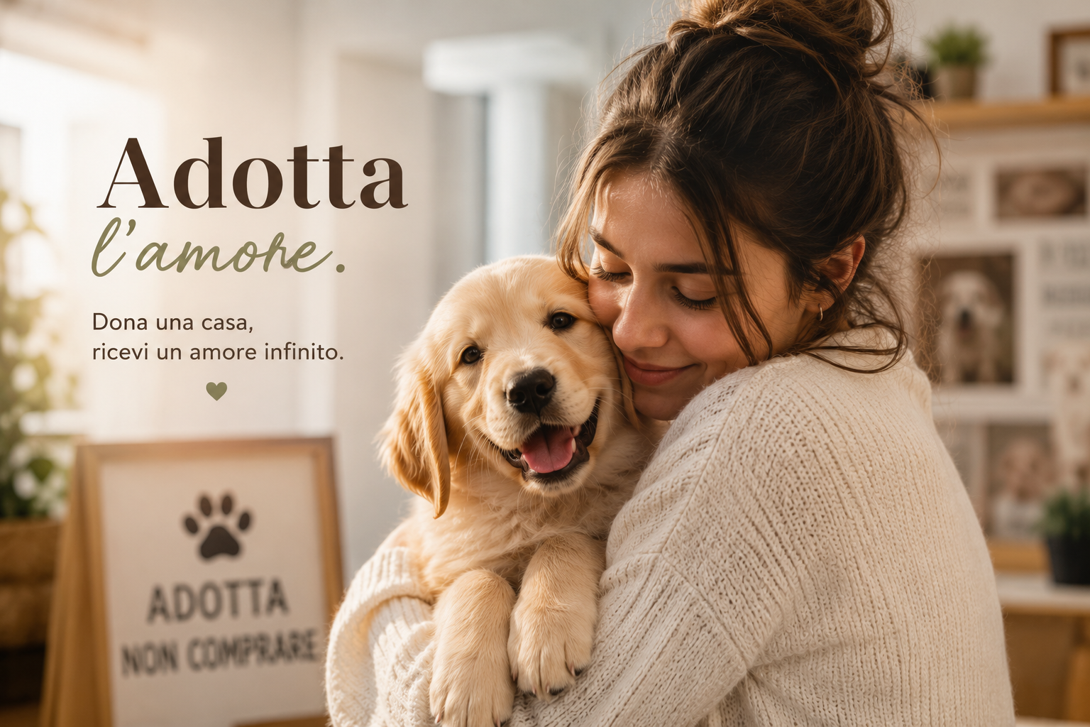 Cucciolo pronto per l'adozione
