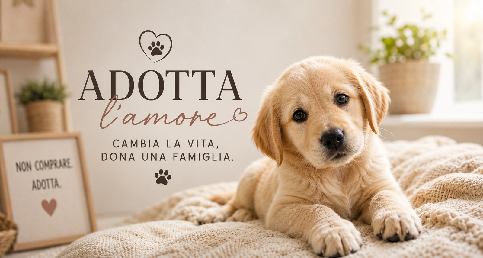 Incontro tra una famiglia e un cucciolo